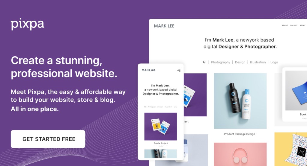 pixie free online portfolio