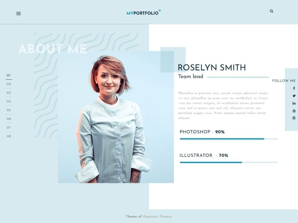 RT Portfolio is a pixel perfect creative multi-purpose WordPress theme.