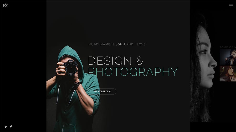 design and photography slider