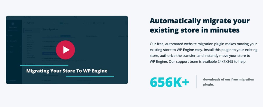 WP Engine automated migration