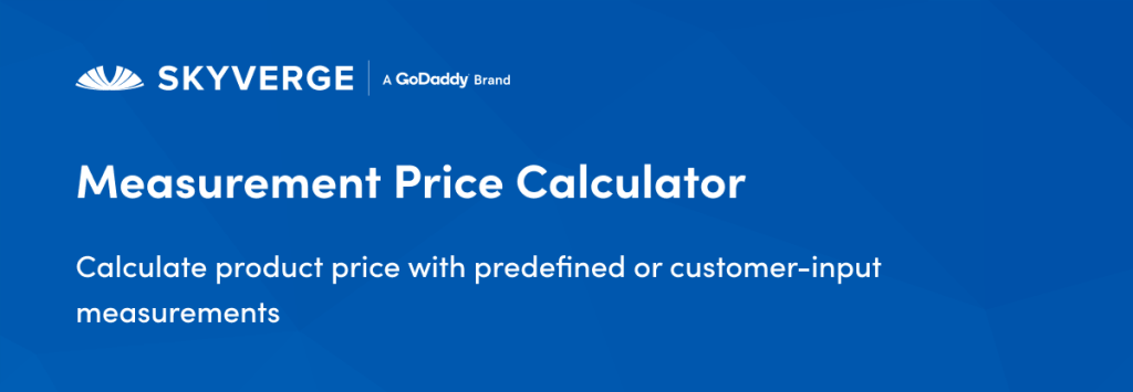 The Measurement Price Calculator extension for WooCommerce allows you to add and configure a calculator