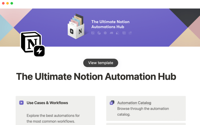 Notion-automation-hub-template