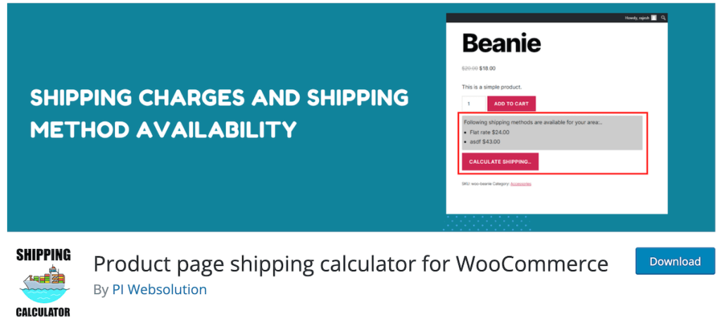 Product page shipping calculator for WooCommerce Free Product page shipping calculator for WooCommerce Free