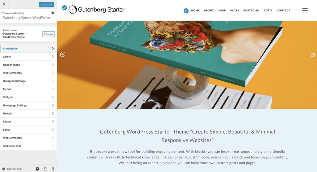 WordPress Gutenberg Customize Options
